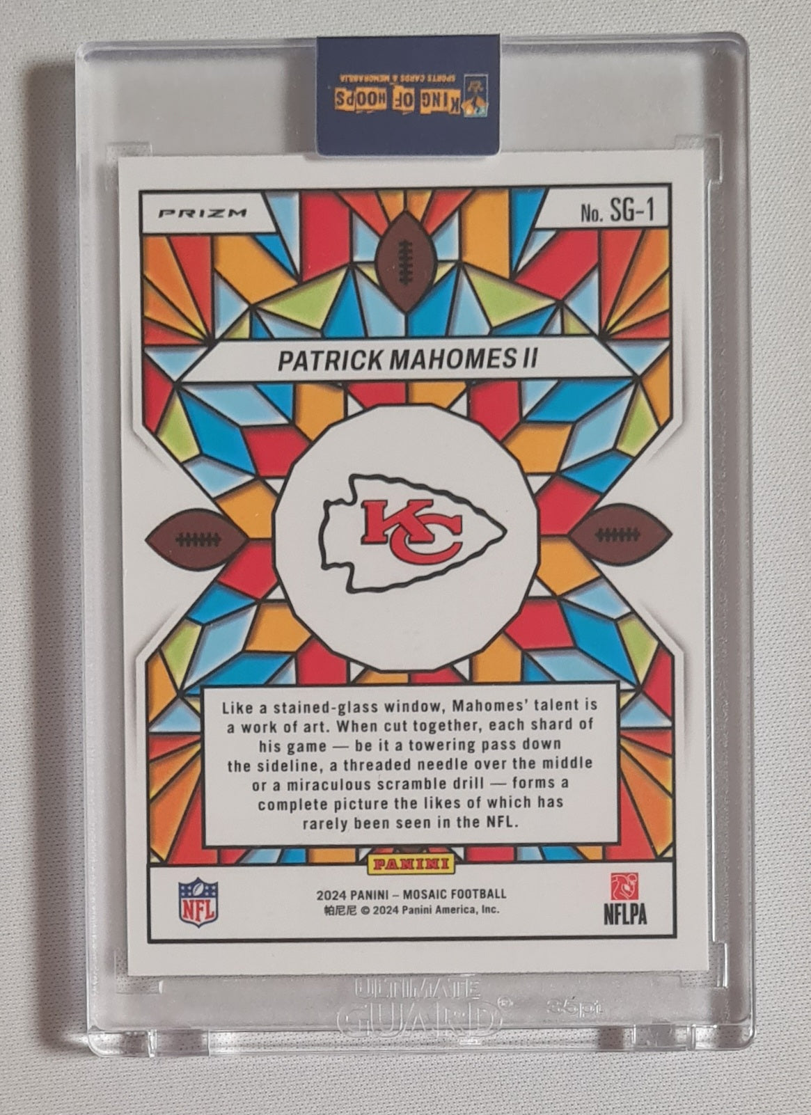 Patrick Mahomes - 2024 Panini Mosaic Stained Glass #SG-1