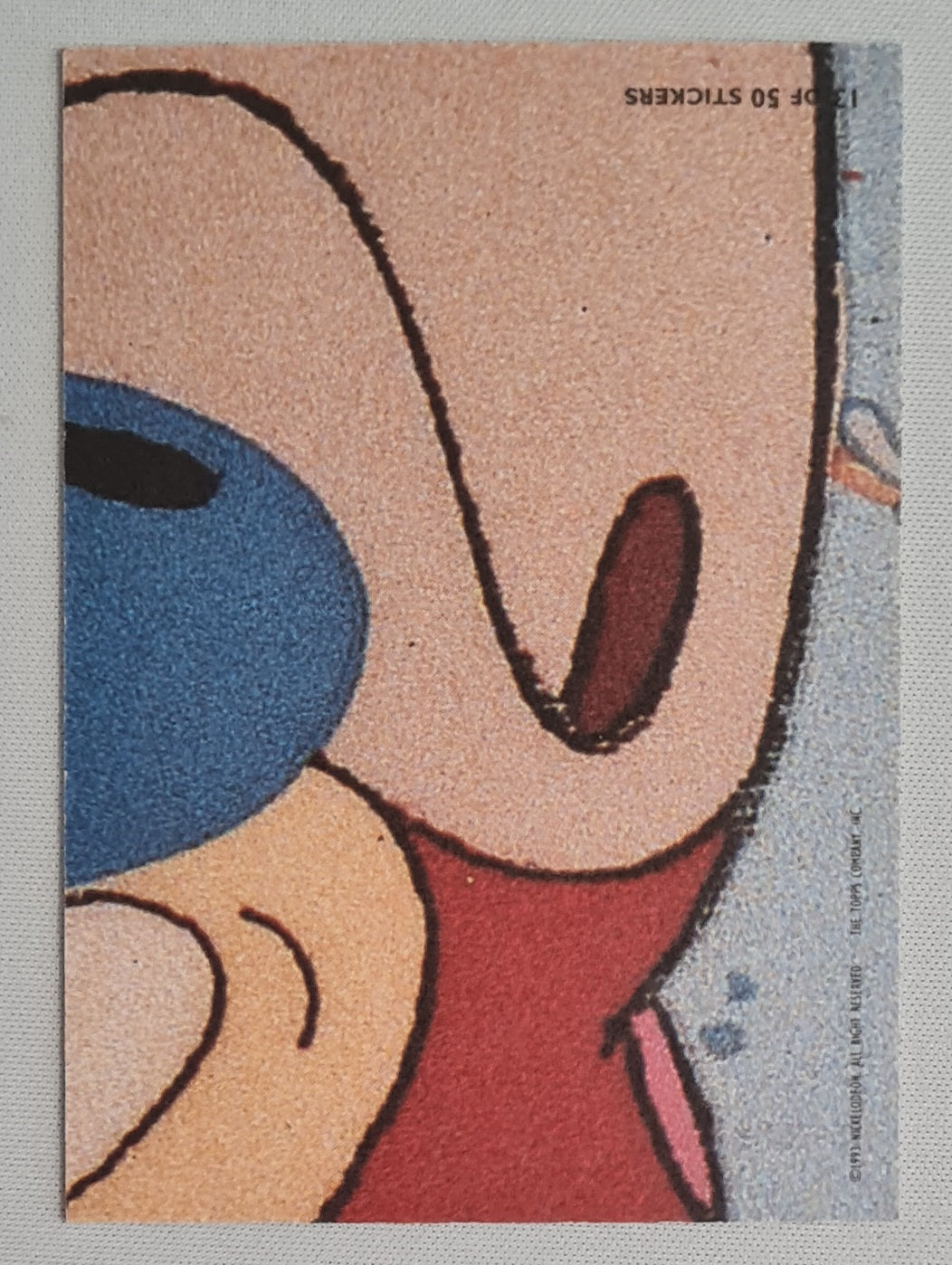 Ren and Stimpy Show - 1993 Topps Nickelodeon "Oh my beloved Ice Cream Bar!" - Sticker Card #13