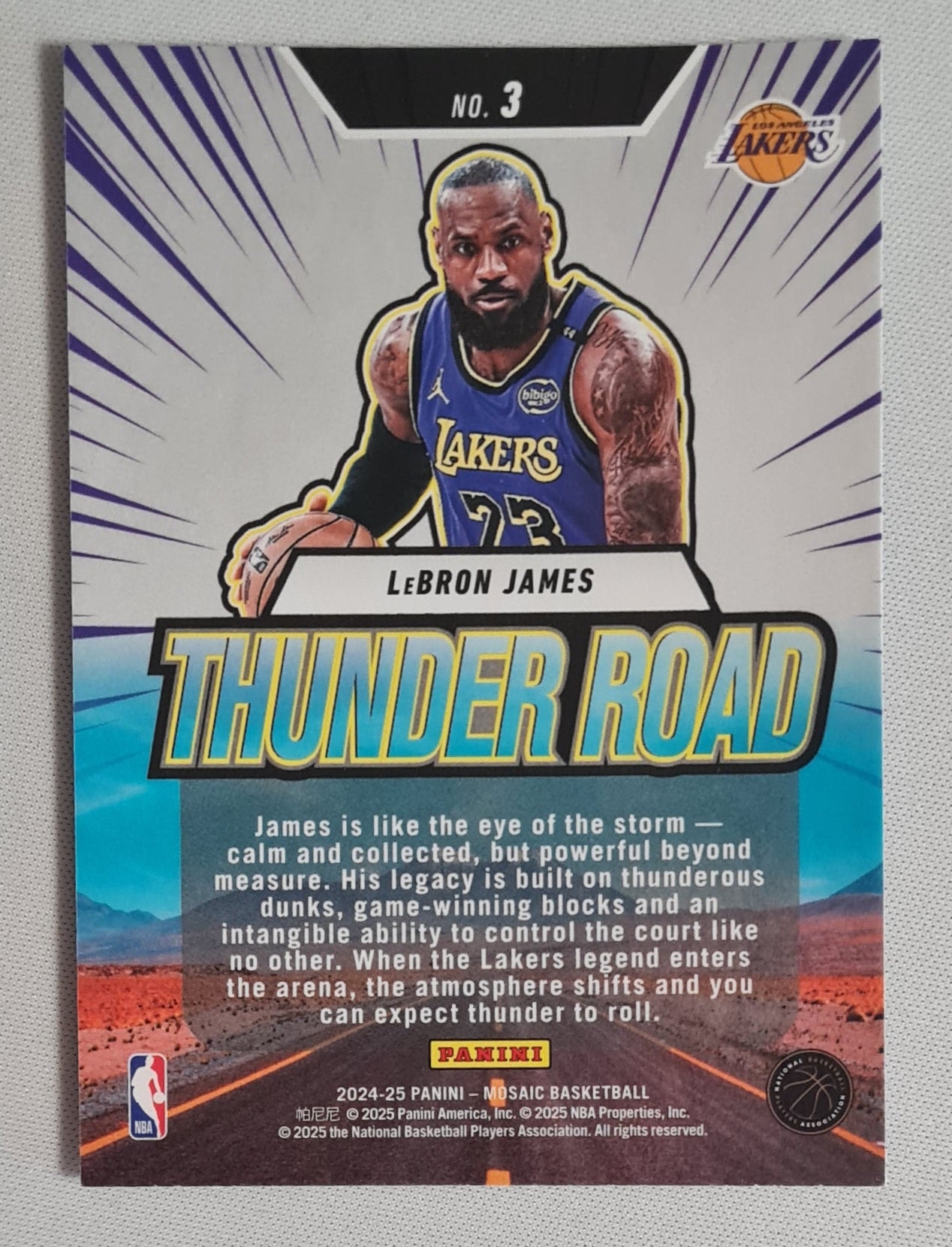 Lebron James - 2024/25 Panini Mosaic Basketball NBA LA Lakers - Thunder Road - #3