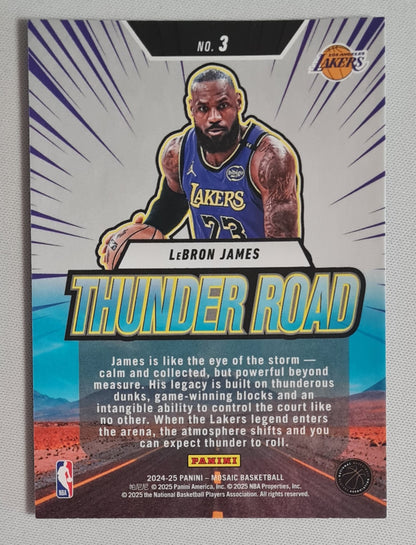 Lebron James - 2024/25 Panini Mosaic Basketball NBA LA Lakers - Thunder Road - #3
