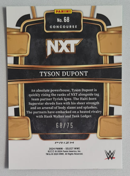 Tyson Dupont - 2024 Panini Select WWE Wrestling NXT #68 Green Prizm /75