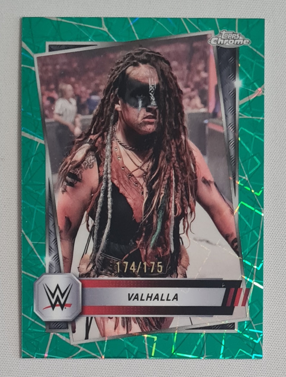 Valhalla - 2025 Topps Chrome WWE Wrestling RAW #179 Green Laser /175