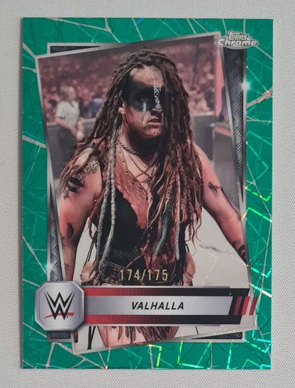 Valhalla - 2025 Topps Chrome WWE Wrestling RAW #179 Green Laser /175