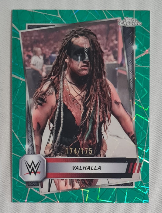 Valhalla - 2025 Topps Chrome WWE Wrestling RAW #179 Green Laser /175