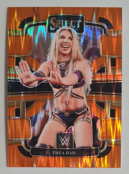 Thea Hail - 2024 Panini Select WWE Wrestling NXT #58 Orange Flash Prizm Concourse