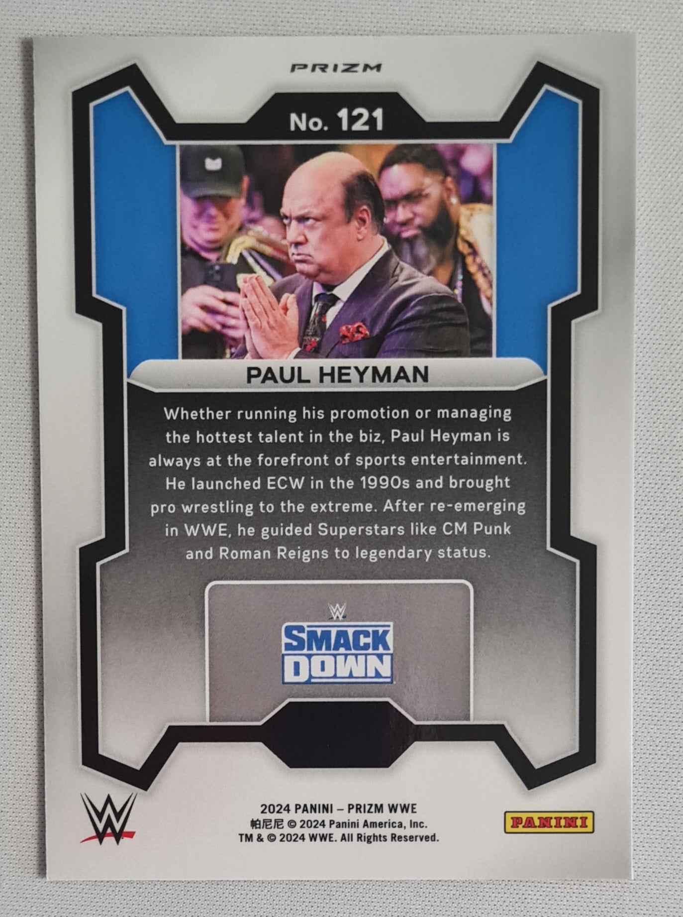Paul Heyman - 2024 Panini Prizm WWE Wrestling SMACK DOWN #121 Ruby Wave