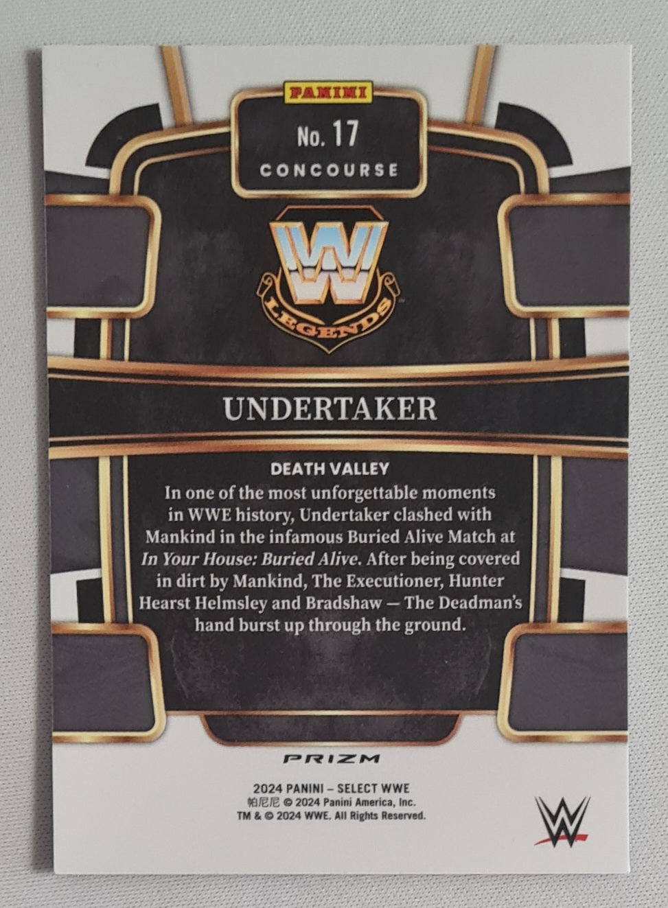 Undertaker - 2024 Panini Select WWE Wrestling Legends #17 Red/White/Blue Concourse