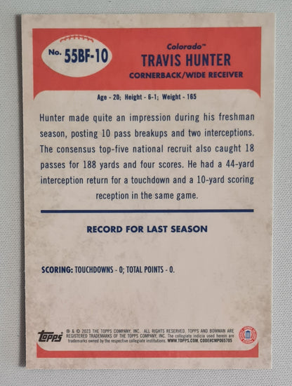 Travis Hunter - 2023 Topps Bowman Chrome Colorado #55BF-10 Refractor