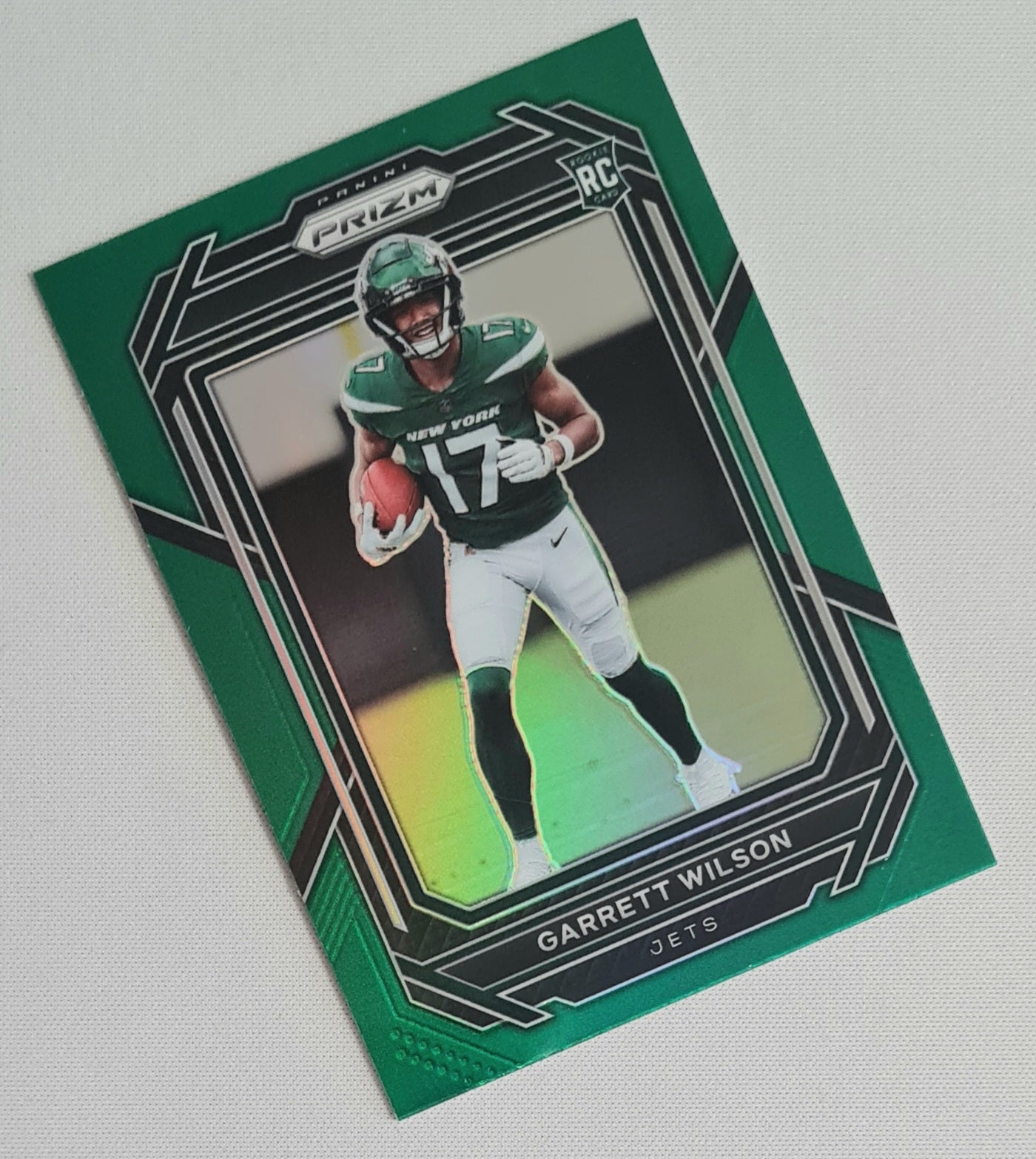 Garrett Wilson - 2022 Panini Prizm Football NFL NY Jets (RC) #309 Green Refractor