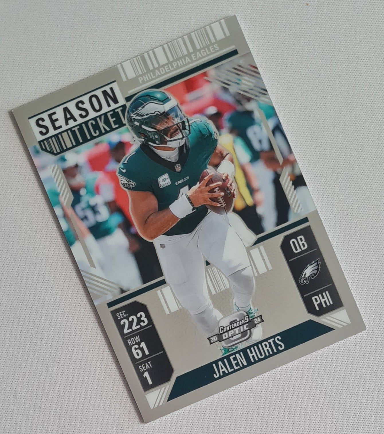Jalen Hurts - 2024 Panini Contender Optic Football NFL Philadelphia Eagles Season Ticket #44