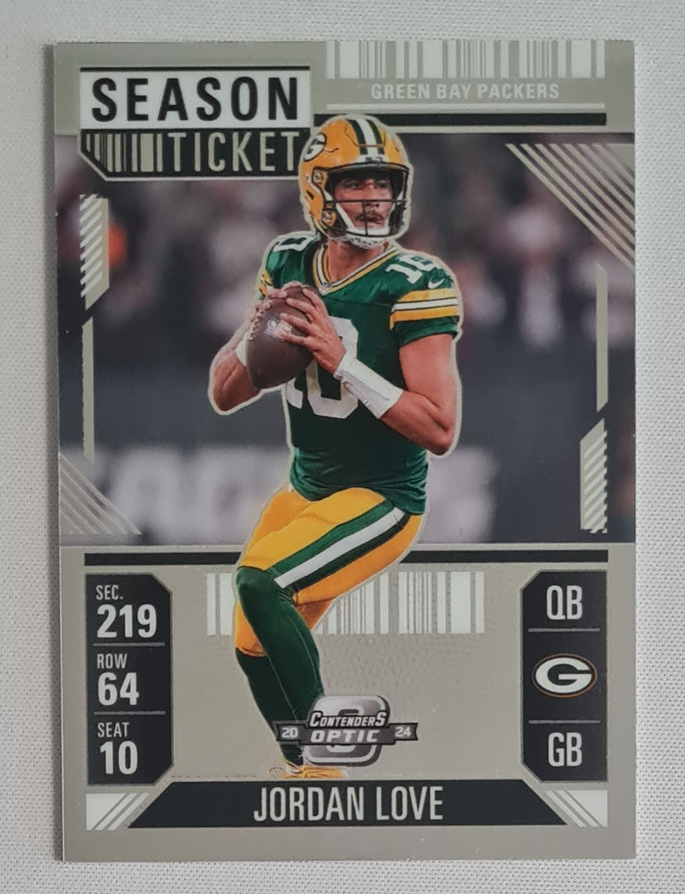 Jordan Love - 2024 Panini Contender Optic Football NFL Green Bay Packers Season Ticket #20