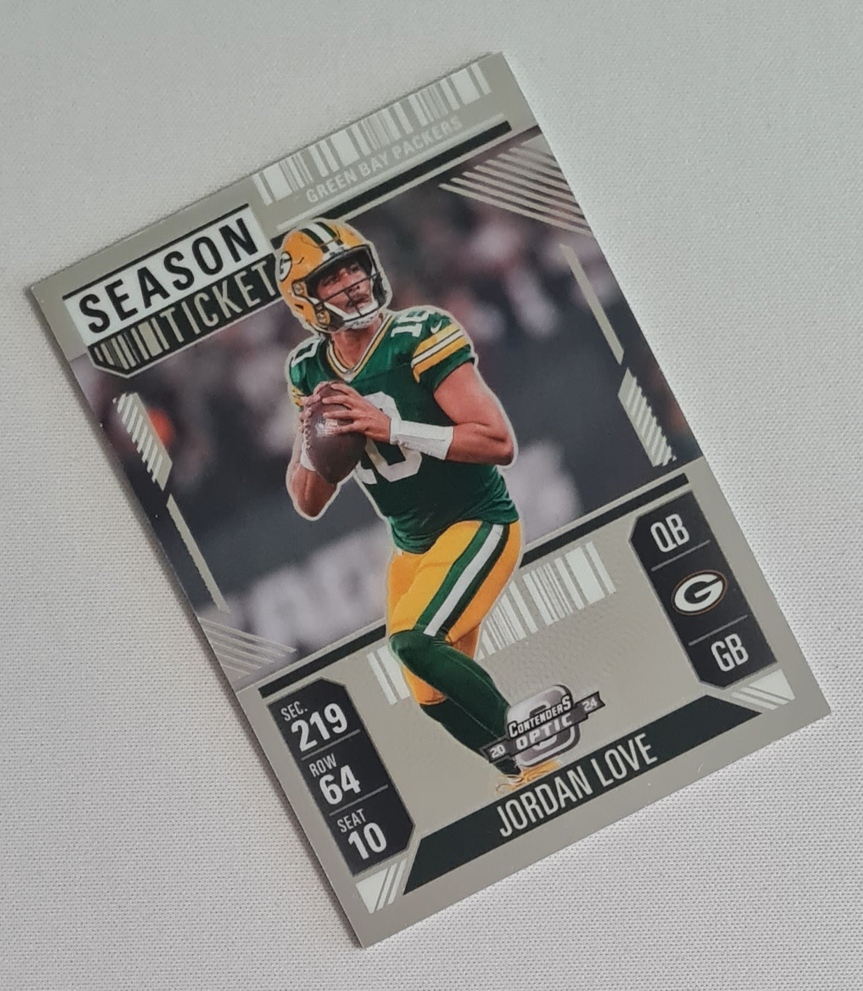 Jordan Love - 2024 Panini Contender Optic Football NFL Green Bay Packers Season Ticket #20