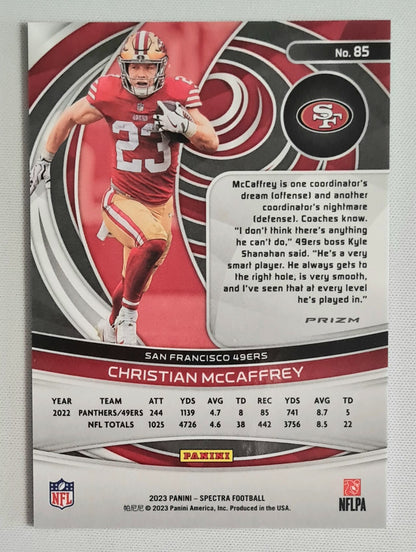 Christian McCaffrey - 2023 Panini Spectra Football NFL San Fransisco 49ers #85