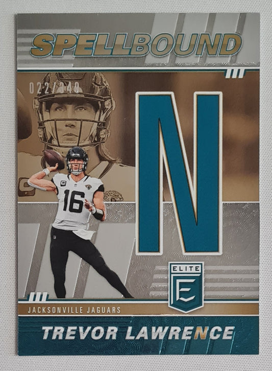 Trevor Lawrence - 2022 Panini Donruss Elite Football NFL Jacksonville Jaguars Spellbound Letter N #SB-TL6