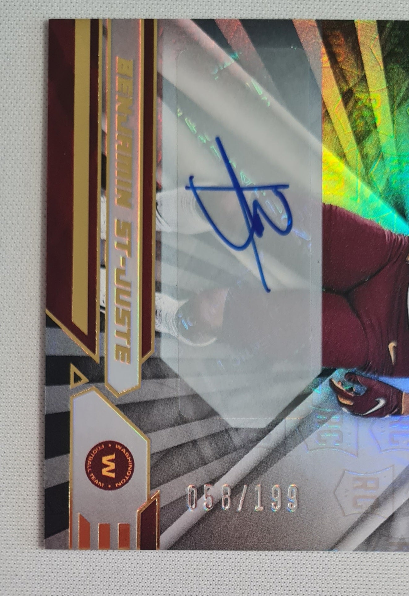 Benjamin St-Juste - 2021 Panini Xr Football NFL Washington Commanders (RC) #153 /199 /Autograph