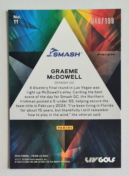 Graeme McDowell - 2024 Panini Prizm Liv Golf (Smash) Prizmatic #11 /199