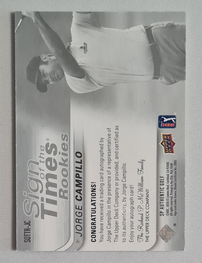 Jorge Campillo - 2021 Upper Deck SP Authentic Golf Sign of the Times Rookies #SOTTR-JC /Autograph