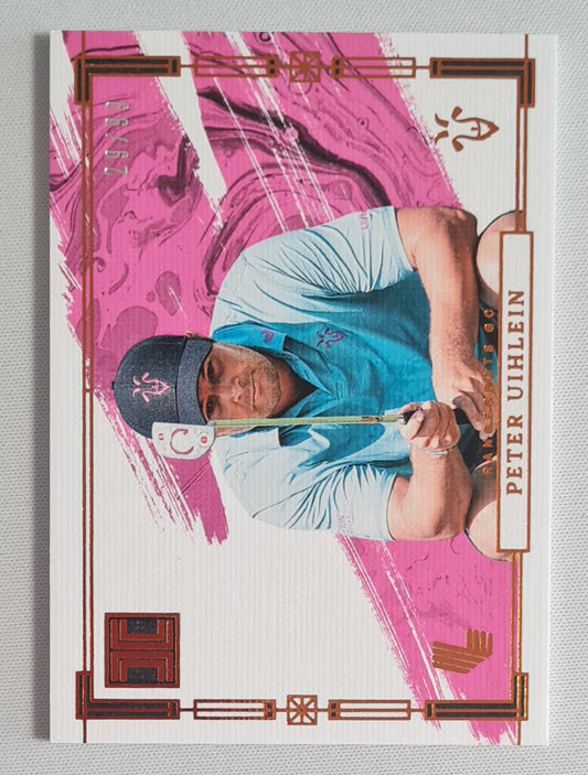 Peter Uihlein - 2024 Panini Impeccable Liv Golf RANGE GOATS GC #70 Pink /99