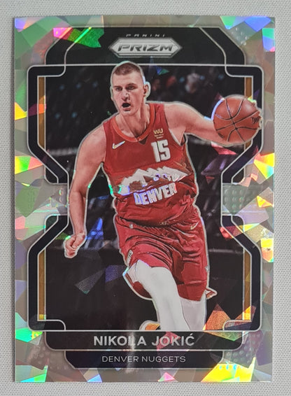 Nikola Jokic - 2021/22 Panini Prizm Basketball Denver Nuggets #32 Silver Cracked Ice
