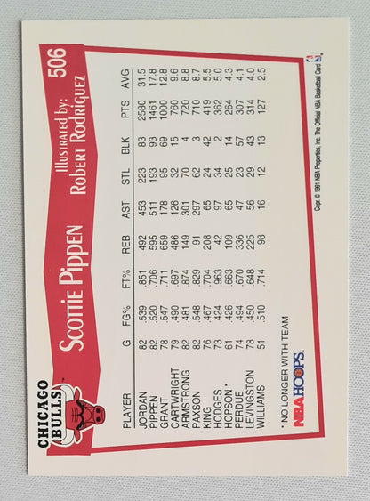 Scottie Pippen - 1991 NBA Hoops Basketball Chicago Bulls #506