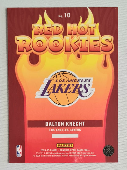 Dalton Knecht - 2024/25 Panini Donruss Optic RED HOT ROOKIES Basketball NBA LA Lakers #10