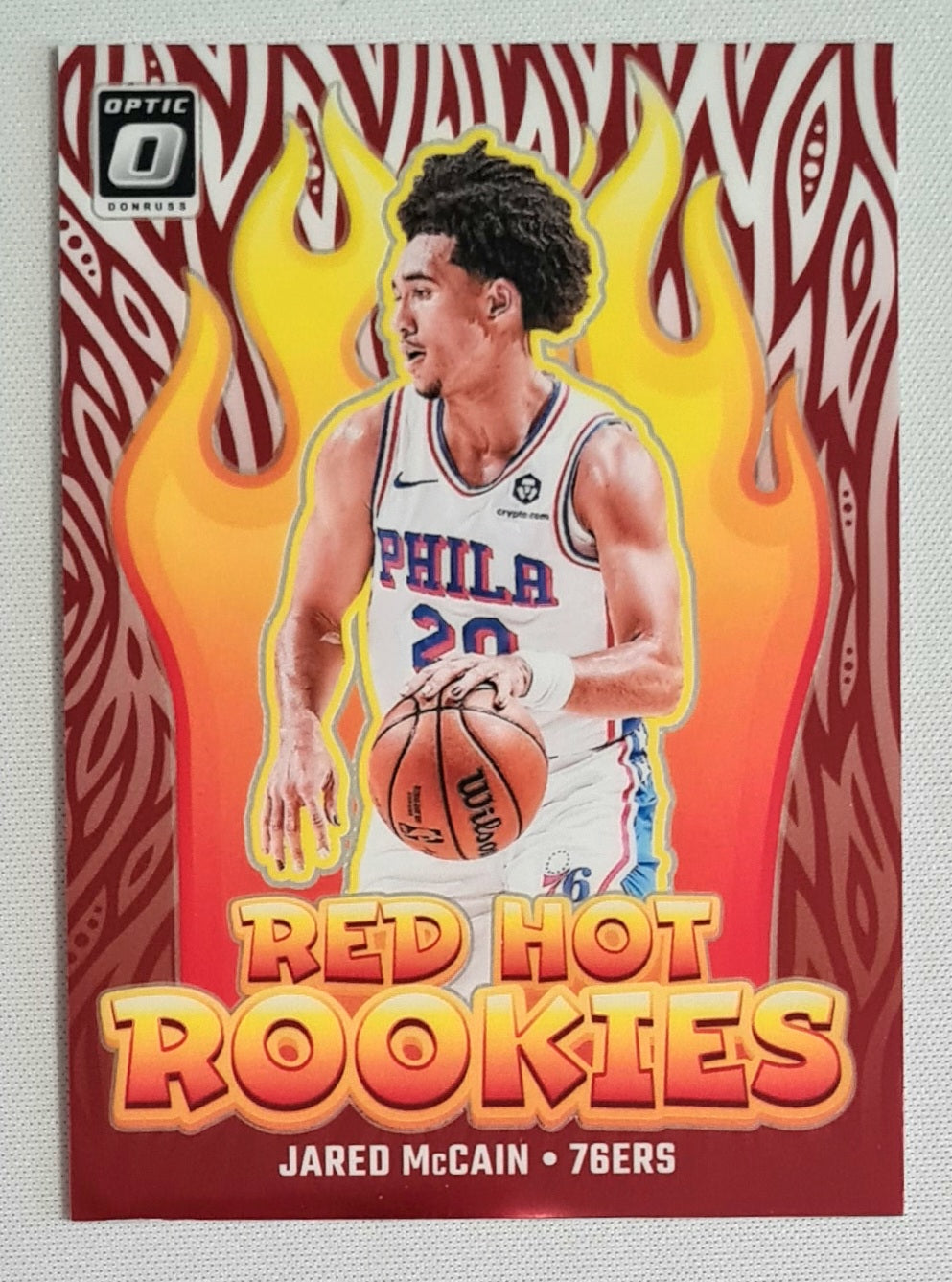 Jared McCain - 2024/25 Panini Donruss Optic RED HOT ROOKIES Basketball NBA Philadelphia 76ers #12