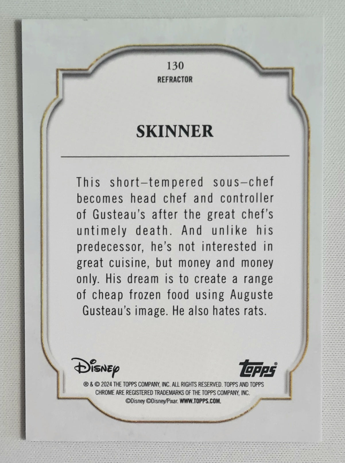 Skinner - 2024 Topps Chrome Disney Pixar #130 Refractor