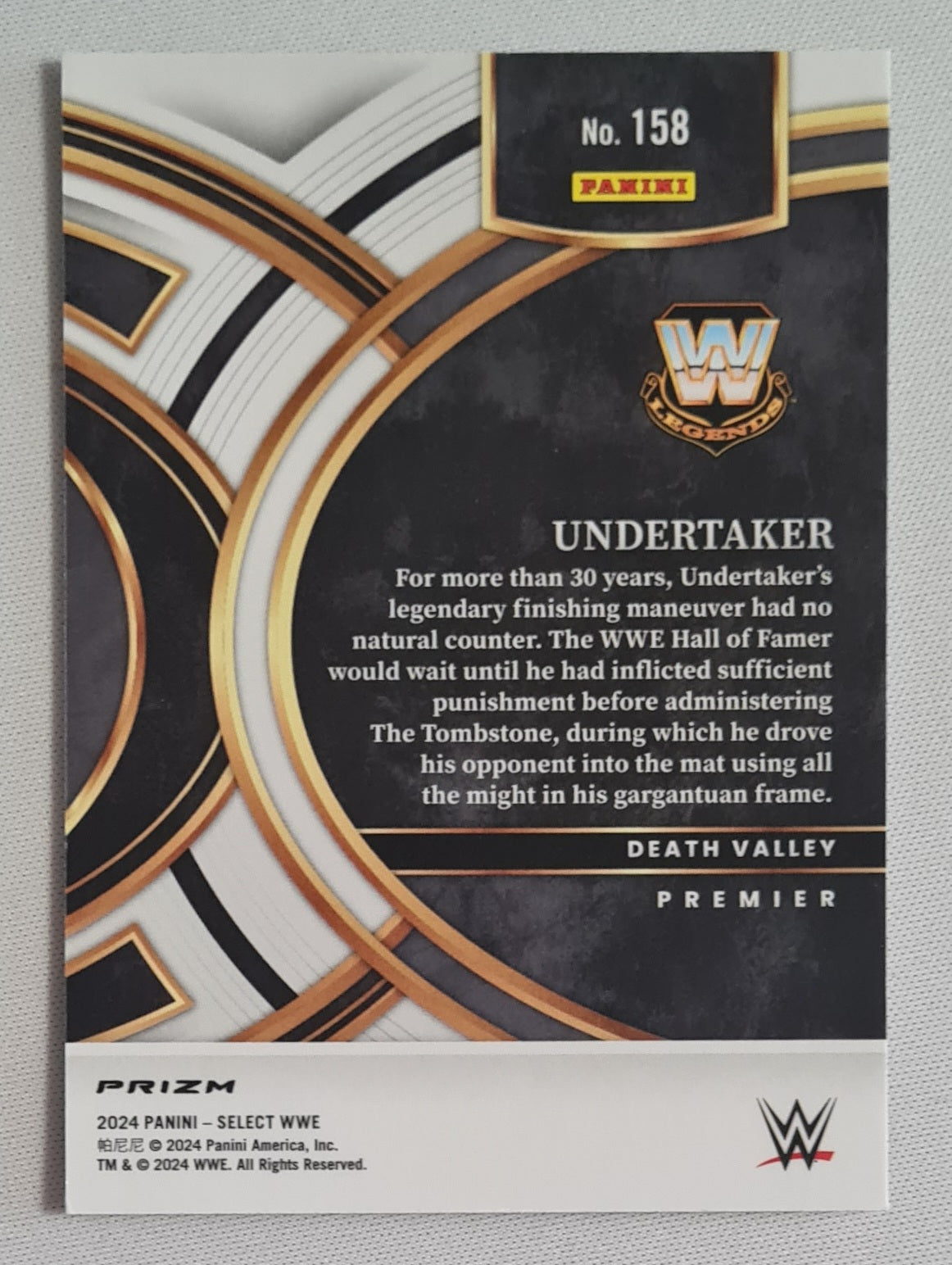 Undertaker - 2024 Panini Prizm Select WWE Wrestling Legends #158 Premier Refractor