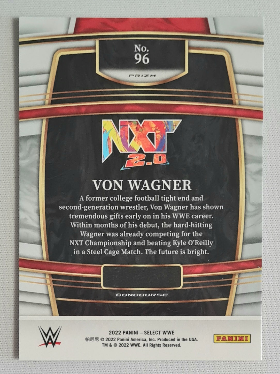 Von Wagner - 2022 Panini Select WWE Wrestling NXT 2.0 #96 Concourse