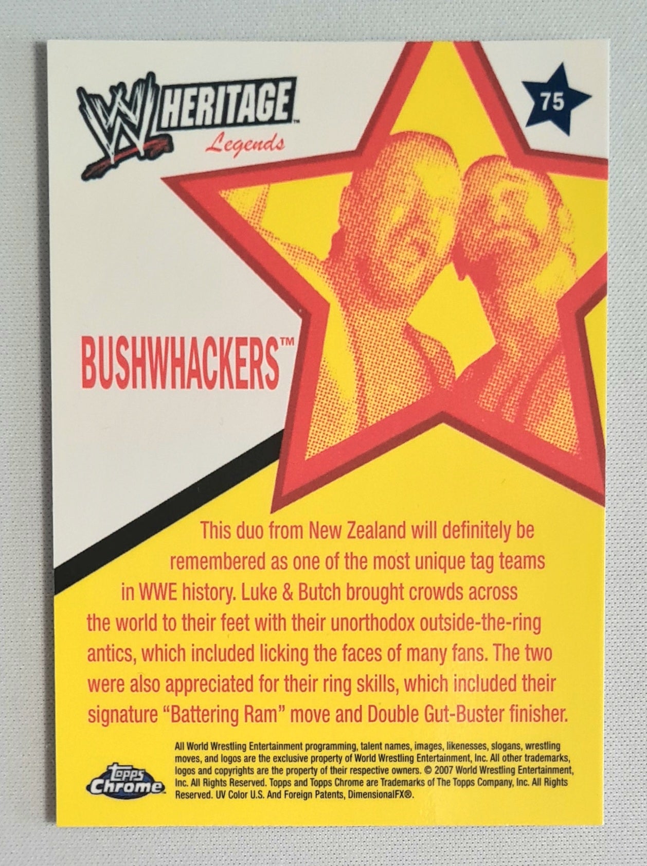 Bushwackers - 2007 Topps World Wrestling Entertainment WWE Wrestling Legends #75