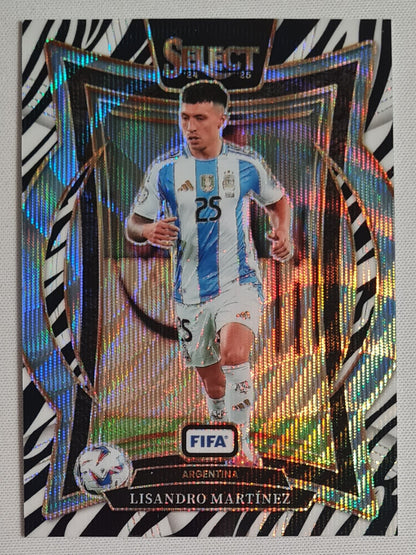 Lisandro Martinez - 2024/25 Panini Select FIFA Soccer National Team Argentina #57 Terrace Zebra