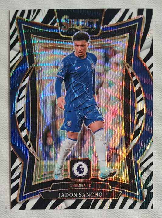 Jadon Sancho - 2024/25 Panini Select FIFA Soccer Chelsea C.F. #57 Terrace Zebra