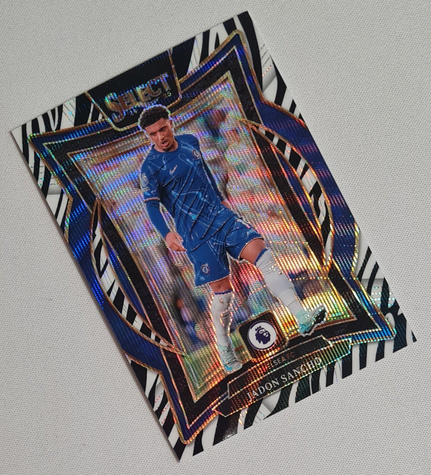 Jadon Sancho - 2024/25 Panini Select FIFA Soccer Chelsea C.F. #57 Terrace Zebra