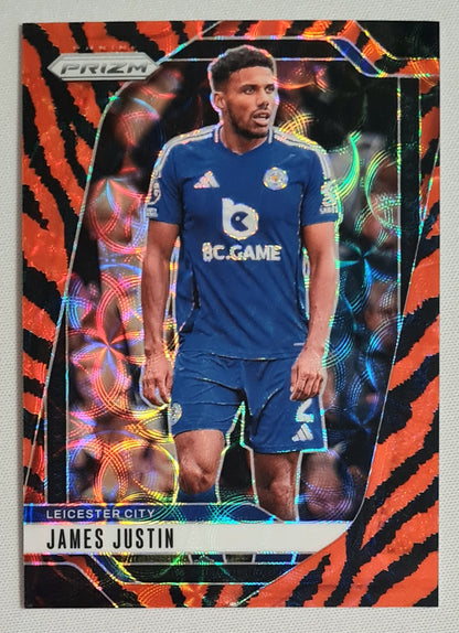 James Justin - 2024/25 Panini Select FIFA Soccer Leicester City #267 Prizm Tiger Stripe Choice