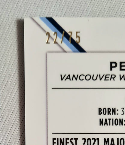 Pedro Vite - 2022 Topps Finest Vancouver Whitecaps FC (RC) #30 /75 /Autograph