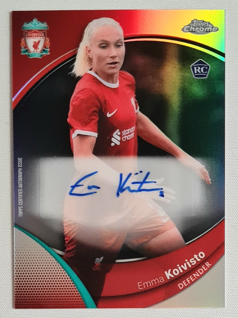 Emma Koivisto - 2024 Topps Chrome Liverpool F.C. (RC) #AU-EK Refractor /Autograph