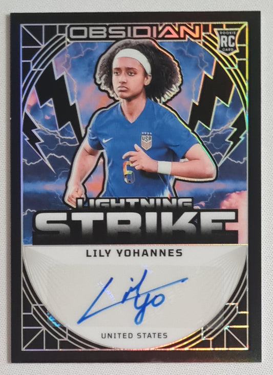 Lily Yohannes - 2024/25 Panini Obsidian Lightning Strike Soccer Team USA (RC) #LS-LYH /199 /Autograph