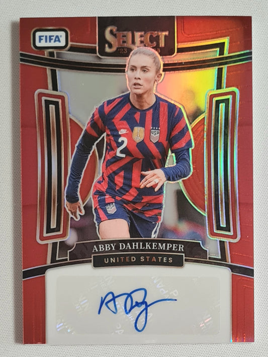 Abby Dahlkemper - 2023/24 Panini Prizm Select FIFA Soccer Team USA #S-AD Red Prizm /Autograph