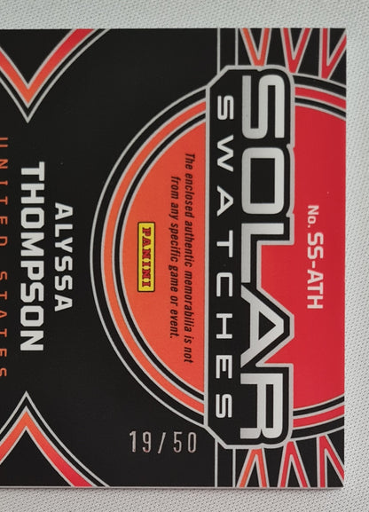 Alyssa Thompson - 2024/25 Panini Obsidian Soccer Solar Swatches #SS-ATH /50 / Patch