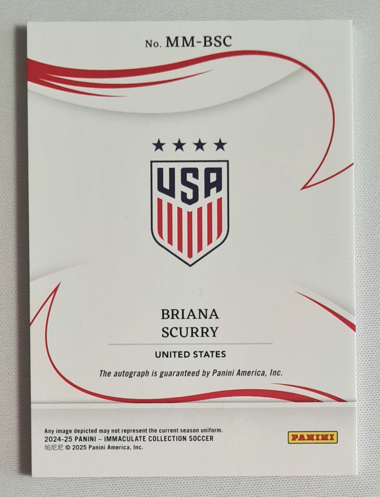 Briana Scurry - 2024/25 Panini Immaculate Collection Modern Marks Soccer Team USA #MM-BSC /30 /Autograph