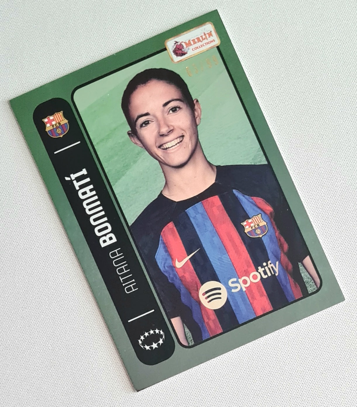 Aitana Bonmati - 2022 Topps Merlin Heritage 98 FC Barcelona #085 Green /99