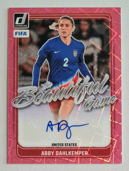 Abby Dahlkemper - 2024/25 Panini Donruss Soccer Team USA The Beautiful Game #BG-AD Pink Prizm /Autograph