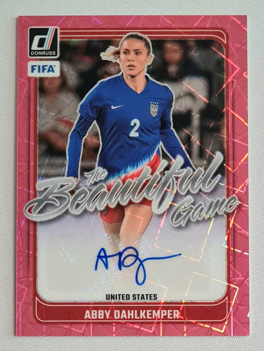 Abby Dahlkemper - 2024/25 Panini Donruss Soccer Team USA The Beautiful Game #BG-AD Pink Prizm /Autograph