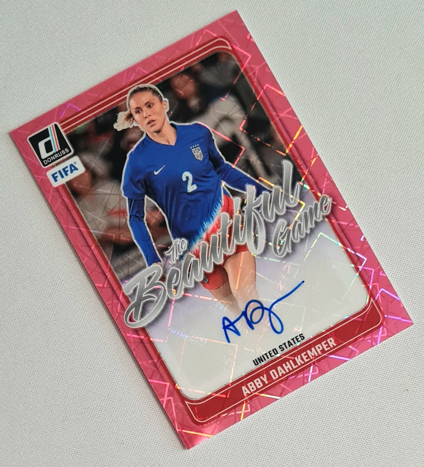 Abby Dahlkemper - 2024/25 Panini Donruss Soccer Team USA The Beautiful Game #BG-AD Pink Prizm /Autograph
