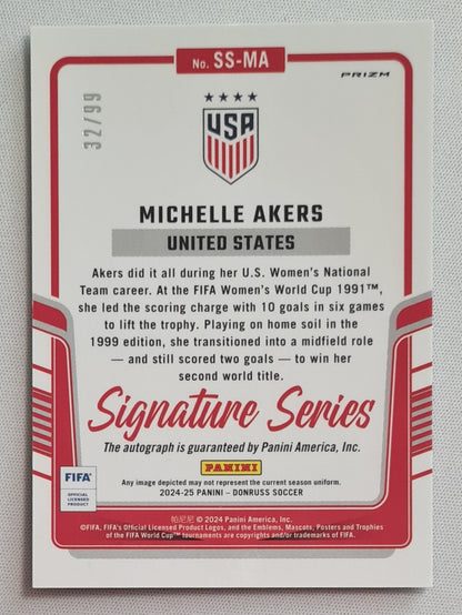 Michelle Akers - 2024/25 Panini Donruss Soccer Team USA Signature Series #SS-MA /99 /Autograph