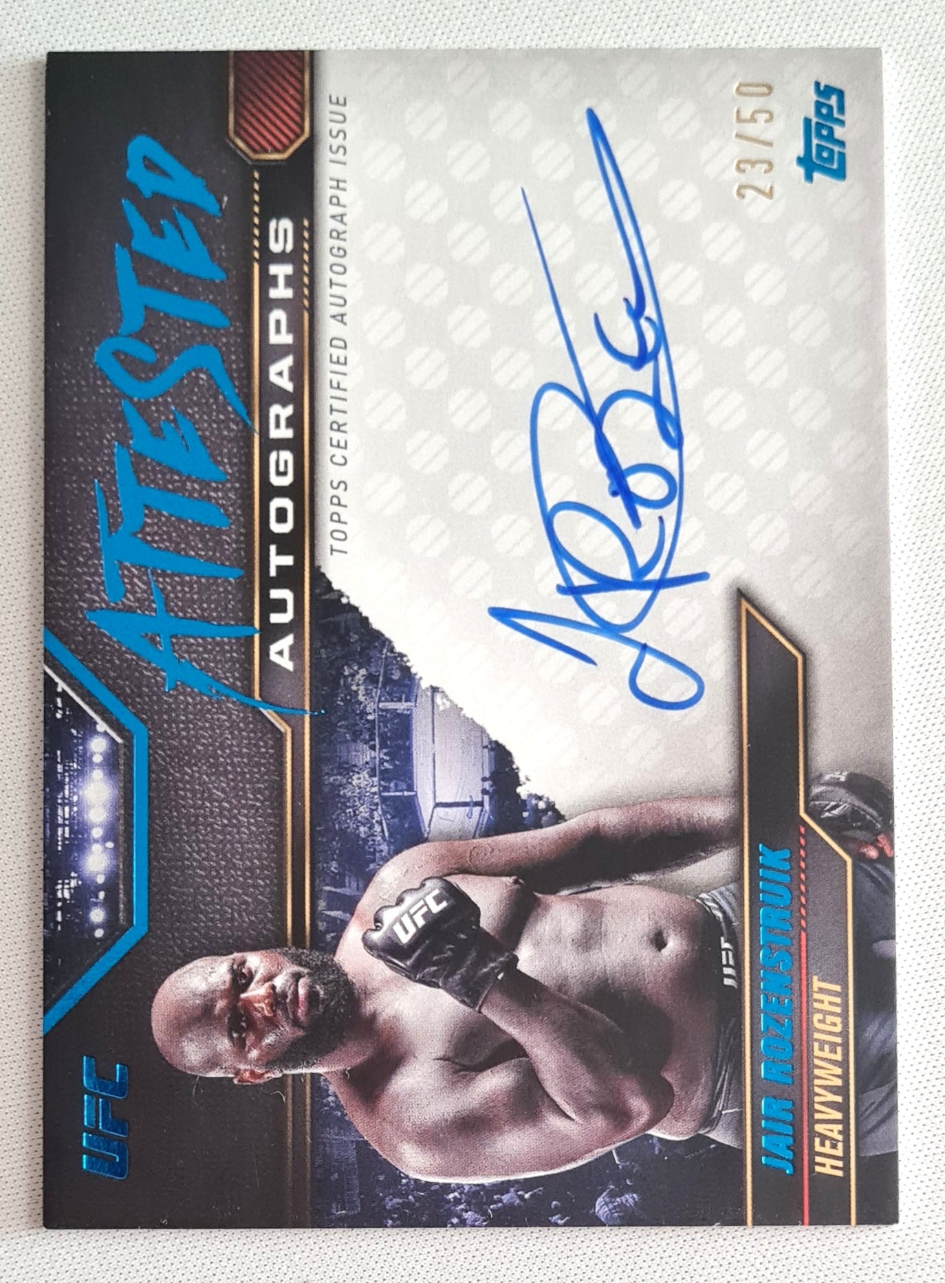 Jair Rozenstruik - 2024 Topps UFC Heavyweight Attested Autograph Card #ATT-JRK /50 /Auto