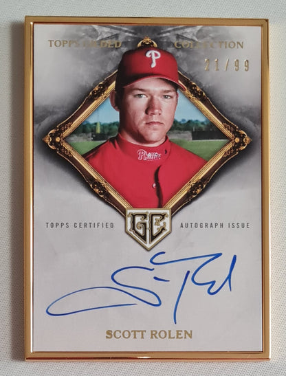 Scott Rolen - 2023 Topps Gilded Collection "Gold Framed" #HAFA-SR /99 /On Card Autograph
