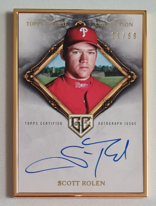 Scott Rolen - 2023 Topps Gilded Collection "Gold Framed" #HAFA-SR /99 /On Card Autograph