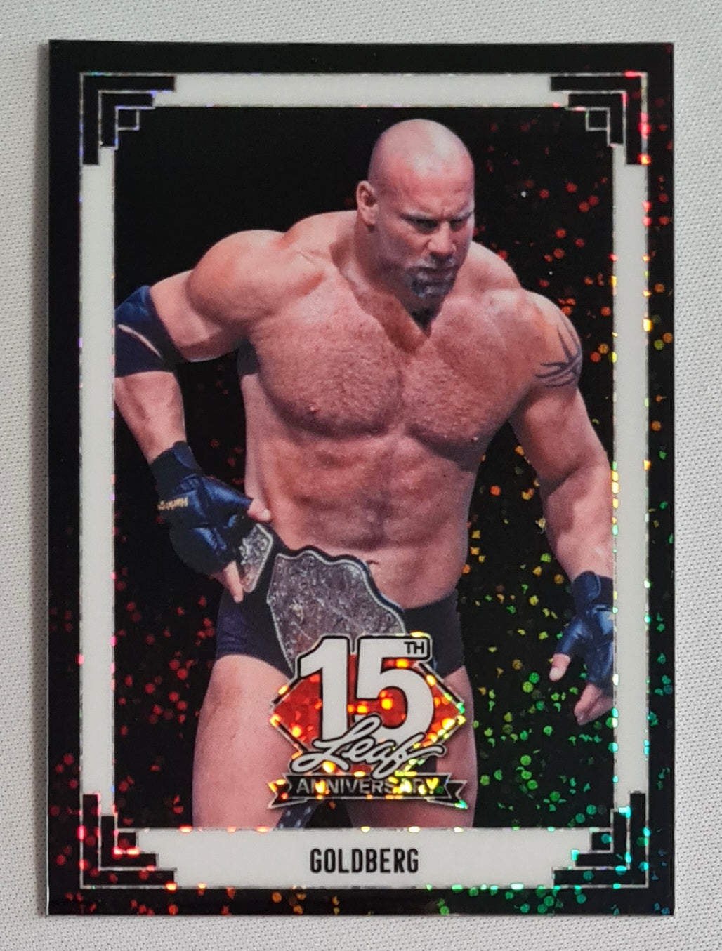 Goldberg - 2025 Leaf Trading Cards 15th Aniversary WWE Wrestling #91B-63 /2 RARE !