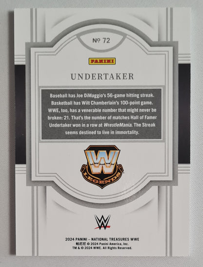 Undertaker - 2024 Panini National Treasures WWE Wrestling Legends #72